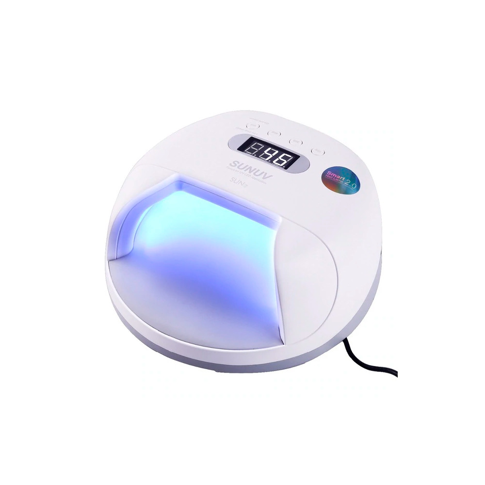 LED/UV Лампа SUN-7 гібридна (з дисплеєм) біла 48 Вт  Фото 2 