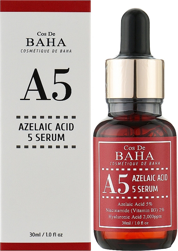 Сироватка з азелаїновою кислотою Azelaic Acid 5% Serum Cos De Baha, 30 мл на beauty-prof.com Фото 2 Сироватка з азелаїновою кислотою Azelaic Acid 5% Serum Cos De Baha, 30 мл Фото 2