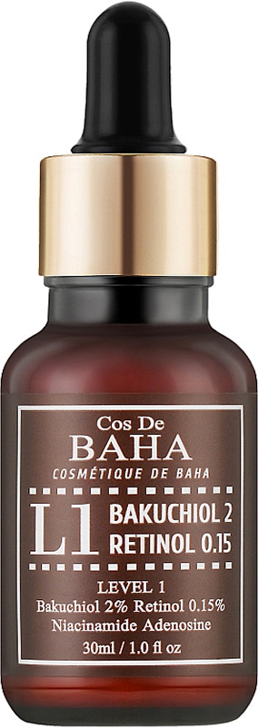 Сироватка для обличчя антивікова Bakuchiol 2 Retinol 0.15 Serum Cos De BAHA, 30 мл