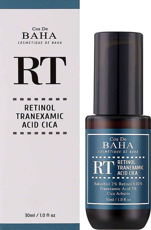 Сироватка з ретинолом та транексамовою кислотою Retinol Tranexamic Acid Cica Cos De Baha, 30 мл на beauty-prof.com Фото 2 Сироватка з ретинолом та транексамовою кислотою Retinol Tranexamic Acid Cica Cos De Baha, 30 мл Фото 2