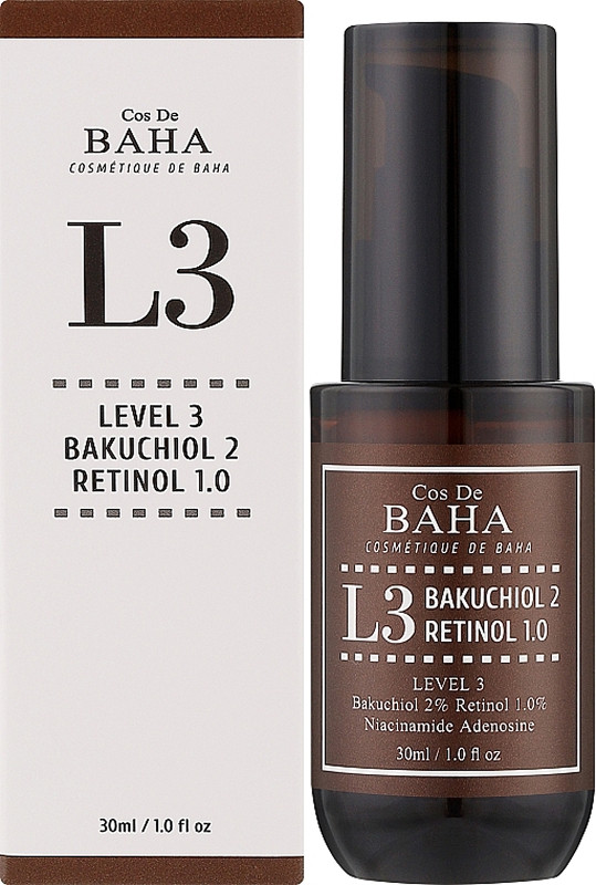 Сироватка для обличчя з ретинолом 1% та бакучіолом 2% Cos De BAHA, 30 мл на beauty-prof.com Фото 2 Сироватка для обличчя з ретинолом 1% та бакучіолом 2% Cos De BAHA, 30 мл Фото 2