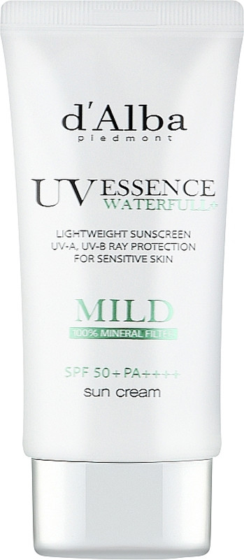 Солнцезащитный крем для чувствительной кожи Waterfull Mild Sunscreen SPF 50+ d'Alba, 50 мл