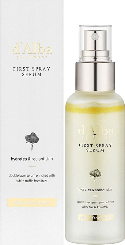 Серум-мист регенерирующий с белым трюфелем White Truffle Vegan First Spray Serum d'Alba, 100 мл  Фото 2 