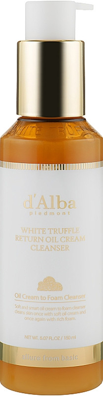 Крем-олія для очищення White Truffle Return Oil Cream Cleanser d'Alba, 150 мл