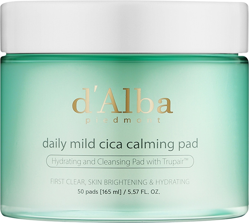 Пади заспокійливі Daily Mild Cica Calming Pad d'Alba, 50 шт 