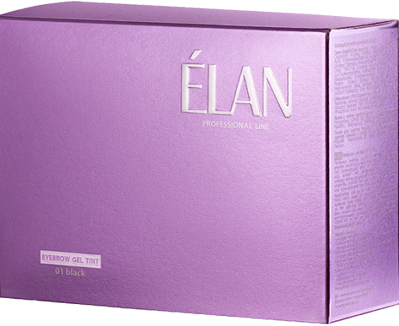 Гель-фарба для брів з окислювачем 01 Black (набір) ELAN