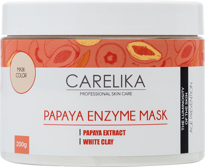 Маска для обличчя ензимна з екстрактом папайї CARELIKA, 200 г на beauty-prof.com Маска для обличчя ензимна з екстрактом папайї CARELIKA, 200 г