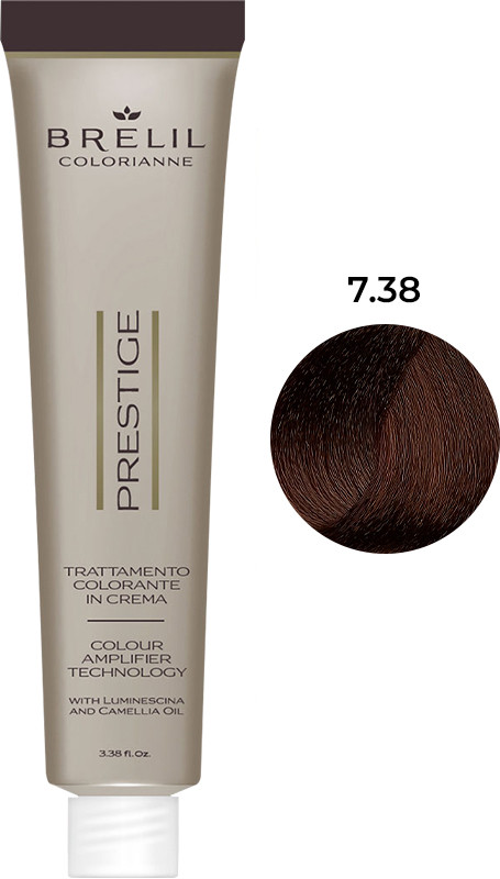 Фарба для волосся Colorianne Prestige 7/38, 100мл BRELIL