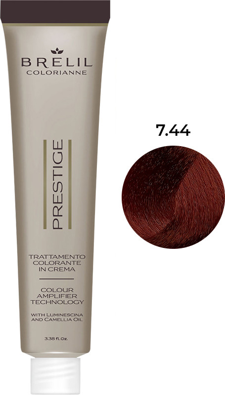 Фарба для волосся Colorianne Prestige 7/44, 100мл BRELIL