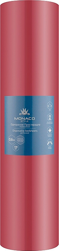 Простынь ПЕРФ розовая 0,6х1,8м Monaco, 100 шт