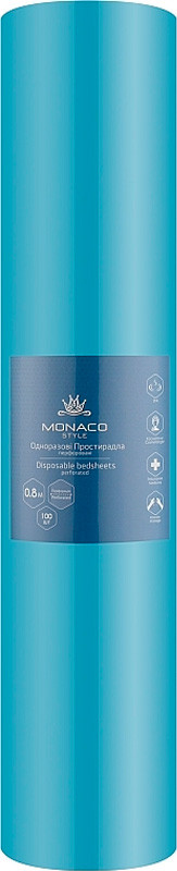 Простирадло ПЕРФ блакитне 0,8х1,8м Monaco, 100 шт