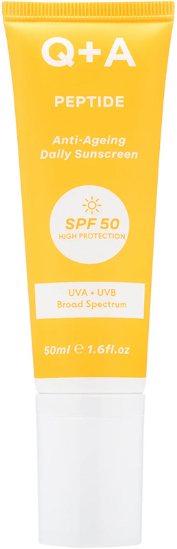 Крем для лица солнцезащитный антивозрастной SPF50 Q+A Peptide Anti-Ageing Daily Sunscreen, 50 мл