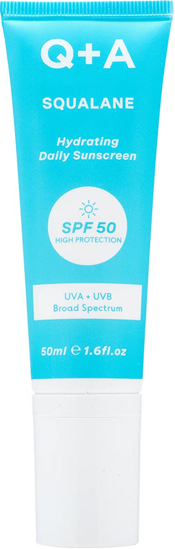 Крем для обличчя сонцезахисний зволожуючий SPF50 Q+A Squalane Hydrating Daily Sunscreen, 50 мл