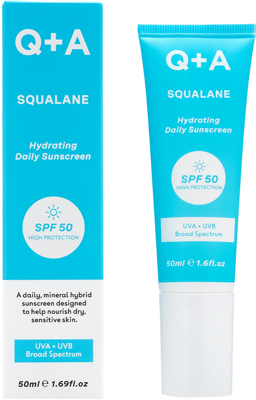 Крем для лица солнцезащитный увлажняющий SPF50 Q+A Squalane Hydrating Daily Sunscreen, 50 мл  Фото 2 