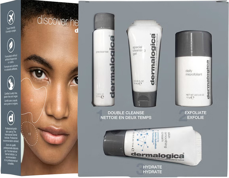 Набір Здоров'я Вашої шкіри Discover Healthy Skin Kit (PreClean.30мл, Spec.Cleans.Gel15мл, Microfol.13г, Smooth.Cr.15мл) Dermalogica на beauty-prof.com Фото 2 Набір Здоров'я Вашої шкіри Discover Healthy Skin Kit (PreClean.30мл, Spec.Cleans.Gel15мл, Microfol.13г, Smooth.Cr.15мл) Dermalogica Фото 2