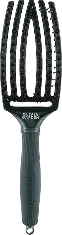 Щітка Finger Brush Boar&Nylon Green Emerald M Olivia Garden