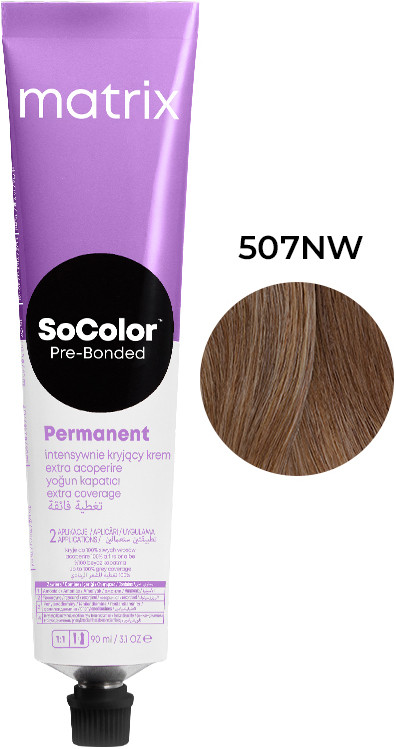 Фарба SOCOLOR PRE Bonded Екстра Кавередж, стійка крем-фарба для волосся, відтінок 507NW, 90 мл Matrix