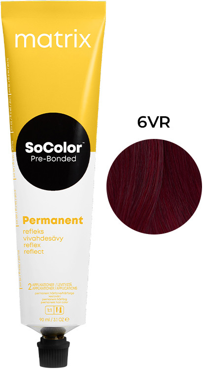 Фарба SOCOLOR PRE Bonded, стійка крем-фарба для волосся, відтінок 6VR, 90 мл Matrix
