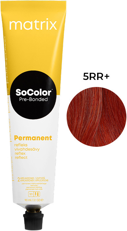 Фарба SOCOLOR PRE Bonded, стійка крем-фарба для волосся, відтінок 5RR+, 90 мл Matrix