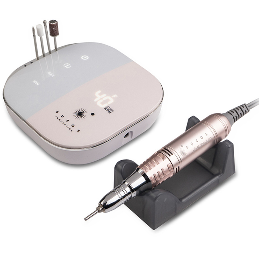 Фрезер для маникюра Bucos Nail Drill X1 Pro (65W/40000 оборотов), светло-розовый на beauty-prof.com Фрезер для маникюра Bucos Nail Drill X1 Pro (65W/40000 оборотов), светло-розовый