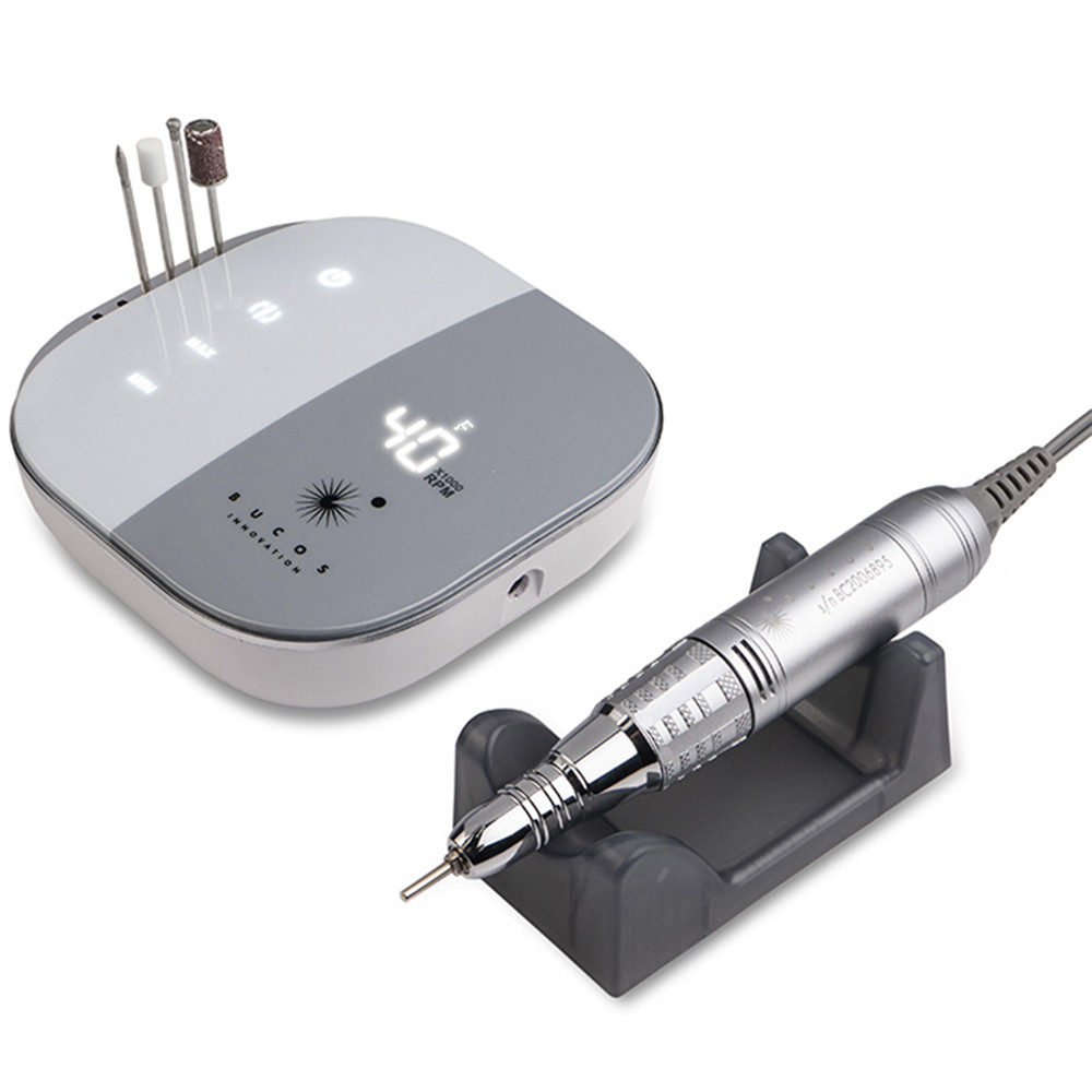 Фрезер для маникюра Bucos Nail Drill X1 Pro (65W/40000 оборотов), серый