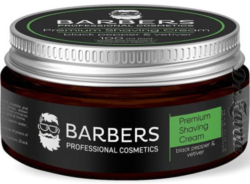 Крем для гоління з тонізуючим ефектом Black Pepper-Vetiver Barbers, 100 мл