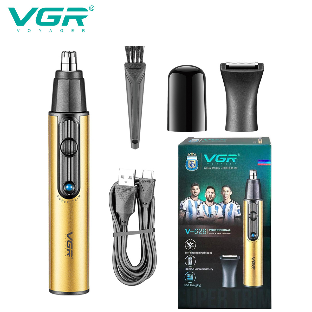 Тример для носа та волосся 2 в 1 GOLD V-626 VGR на beauty-prof.com Фото 3 Тример для носа та волосся 2 в 1 GOLD V-626 VGR Фото 3