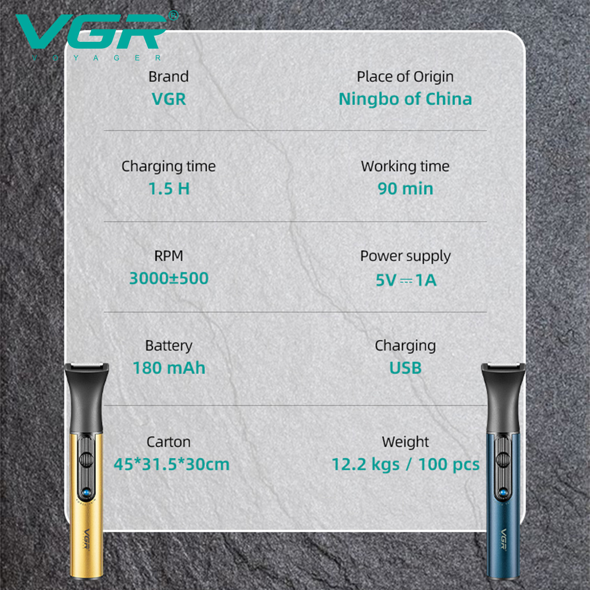 Тример для носа та волосся 2 в 1 GOLD V-626 VGR на beauty-prof.com Фото 4 Тример для носа та волосся 2 в 1 GOLD V-626 VGR Фото 4