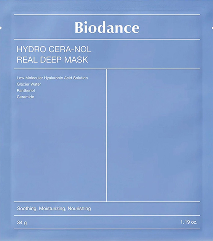 Маска гідрогелева нічна з керамідами та пантенолом Biodance Hydro Cera-Nol Real Deep Mask, 1 шт