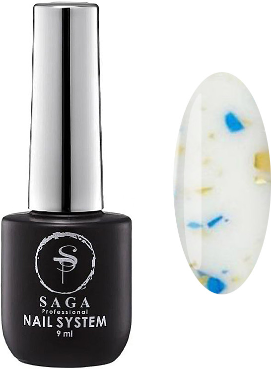 База для гель-лаку з поталлю Leaf Base Saga Professional, 9 мл