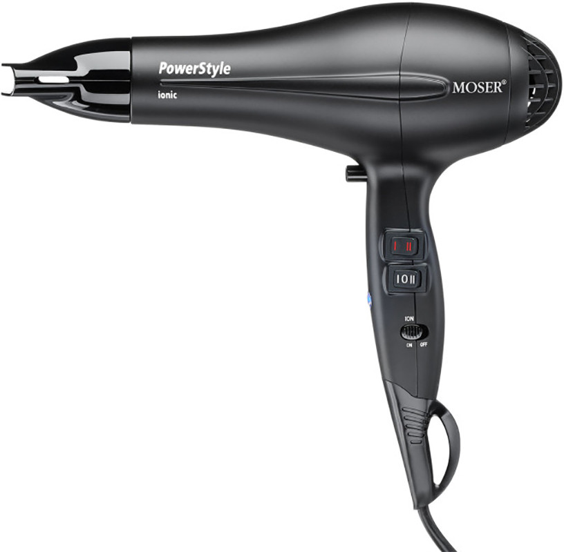 Фен для волос MOSER PowerStyle Ionic, черный 2000W 4320-0050 на beauty-prof.com Фен для волос MOSER PowerStyle Ionic, черный 2000W 4320-0050