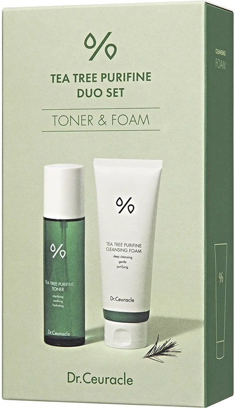 Набір засобів з чайним деревом (тонер + пінка) Dr.Ceuracle Tea Tree Purifine Duo Set, 100+150 мл
