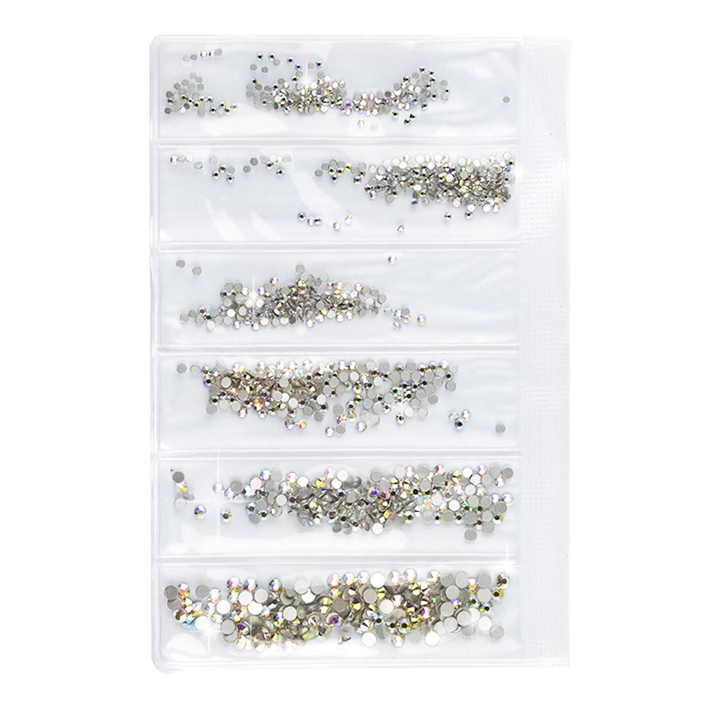 Стрази Swarovski SS3,4,5,6,8,10 Mix Сrystal AВ, 1400 шт