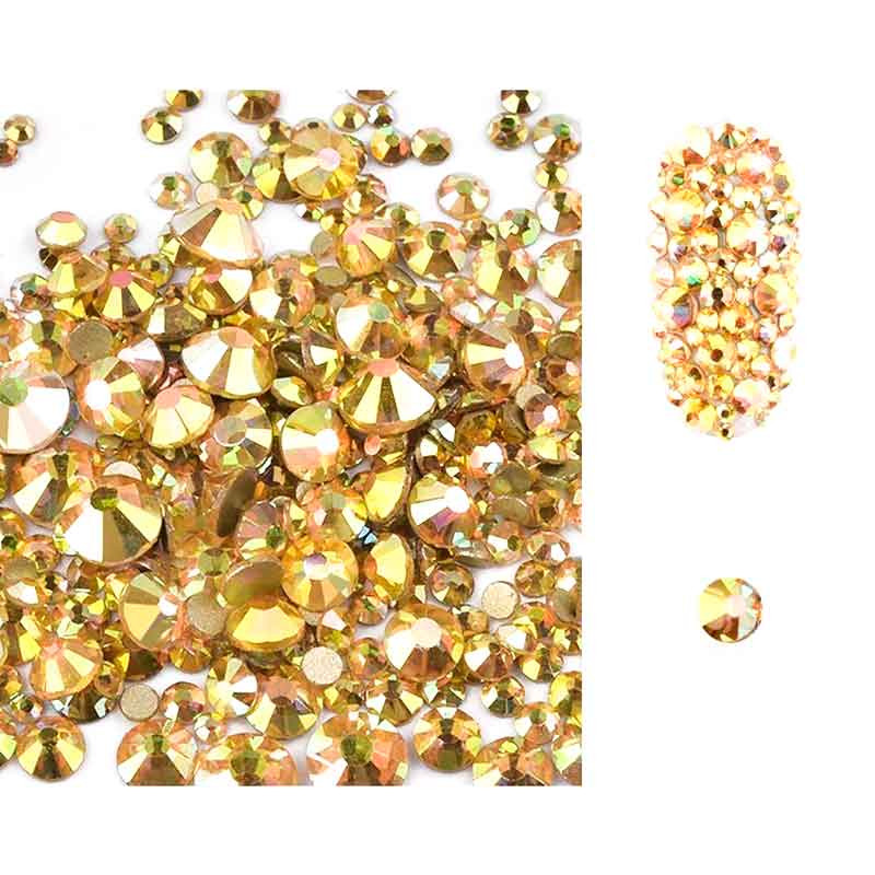 Стрази Swarovski SS3,4,5,6,8,10 Mix Metal Sulight, 1400 шт 