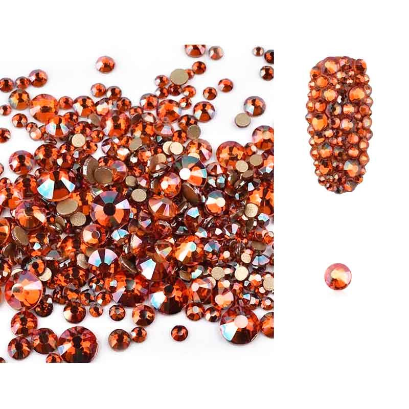 Стрази Swarovski SS3,4,5,6,8,10 Mix Amber, 1400 шт 