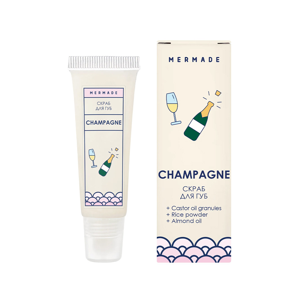 Скраб для губ з рисовою пудрою MERMADE Champagne, 10 г на beauty-prof.com Фото 2 Скраб для губ з рисовою пудрою MERMADE Champagne, 10 г Фото 2