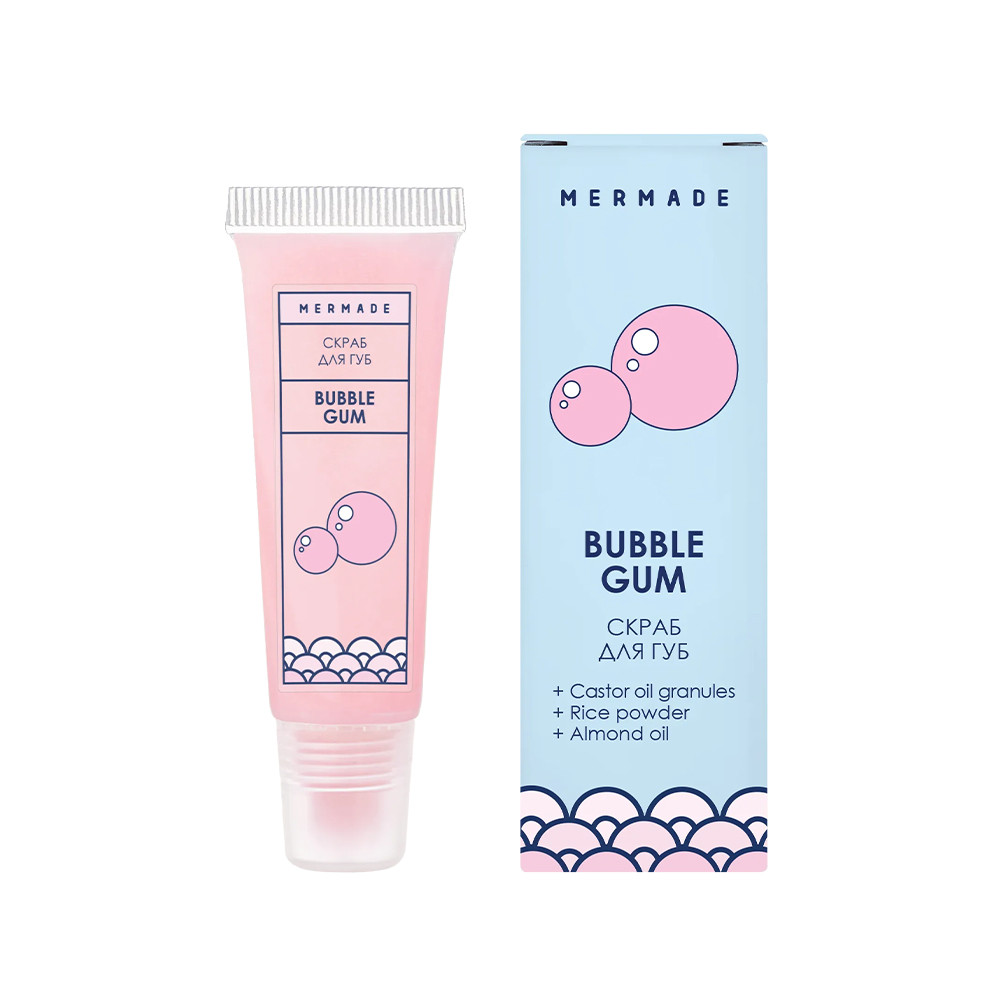 Скраб для губ з рисовою пудрою MERMADE Bubble Gum, 10 г на beauty-prof.com Фото 2 Скраб для губ з рисовою пудрою MERMADE Bubble Gum, 10 г Фото 2