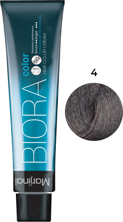 Фарба для волосся №4 каштановий інтенсивний Biora, 60 мл на beauty-prof.com Фарба для волосся №4 каштановий інтенсивний Biora, 60 мл