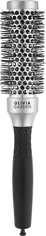 Браш термо для волосся ESSENTIAL BLOWOUT Soft Boar Bristles Silver Olivia Garden 35 мм