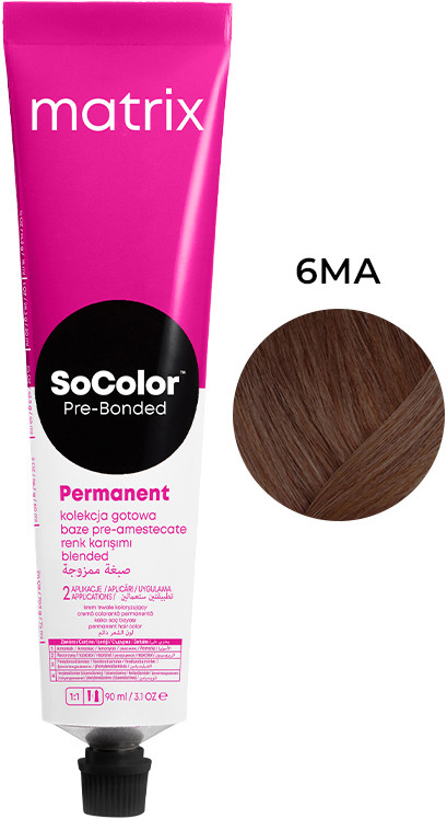 Крем-фарба для волосся PRE Bonded Socolor.beauty 6MA Matrix, 90 мл