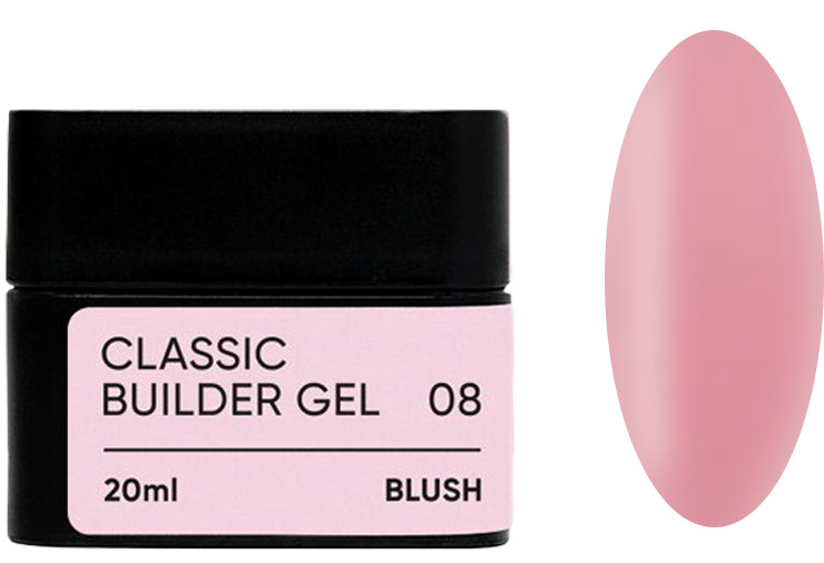 Класичний білдер-гель для моделювання 08 Classic Builder Gel Jerden Proff, 20 мл