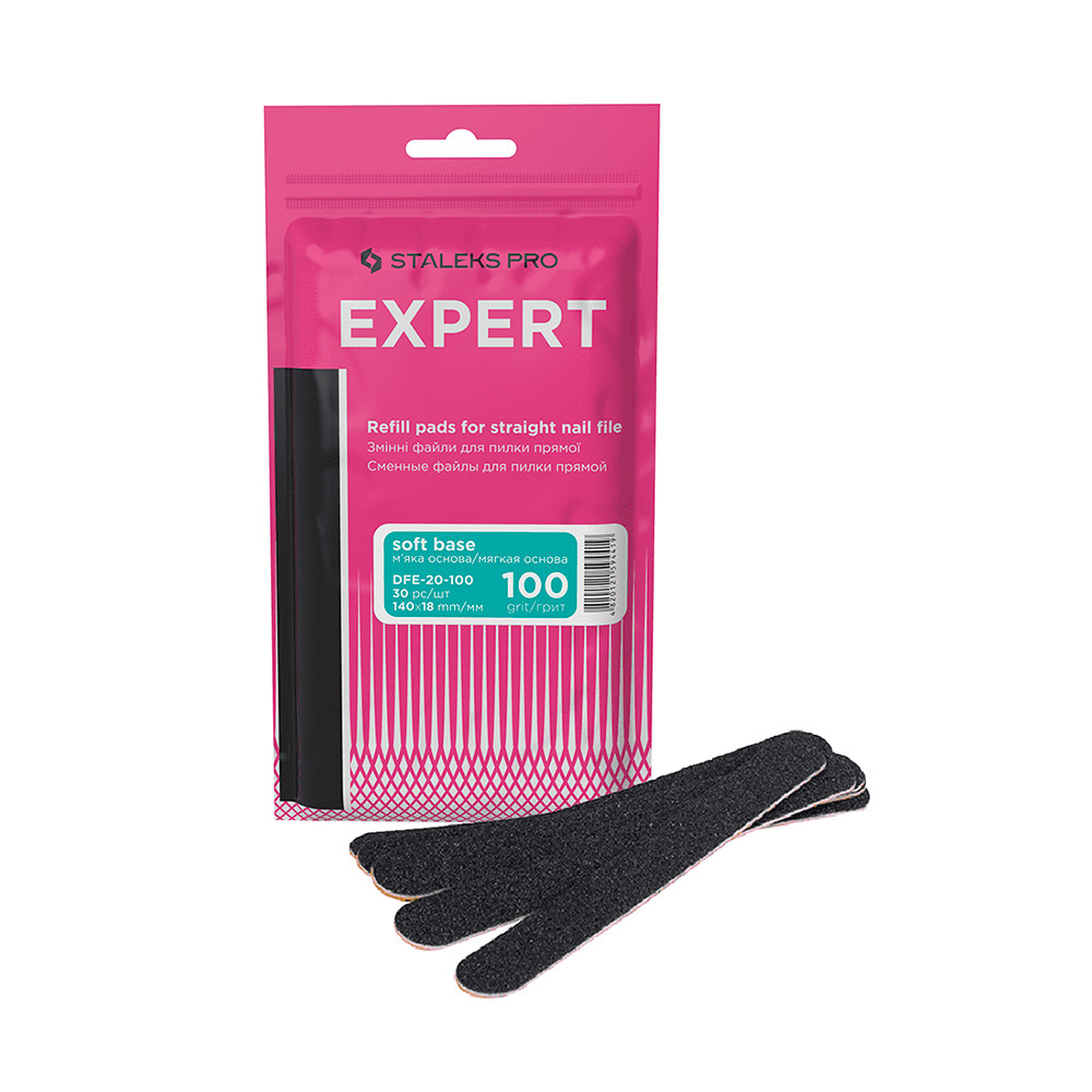 Набор сменных файлов для пилки прямой Expert 20 100 грит Staleks, 30 шт на beauty-prof.com Набор сменных файлов для пилки прямой Expert 20 100 грит Staleks, 30 шт