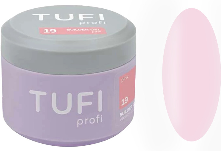Гель для нарощування Builder Gel UV/LED 19 Pink TUFI profi, 30 мл