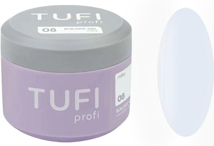 Гель для нарощування Builder Gel UV/LED 08 Milky TUFI profi, 30 мл