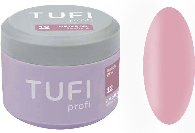 Гель для нарощування Builder Gel UV/LED 12 French TUFI profi, 30 мл