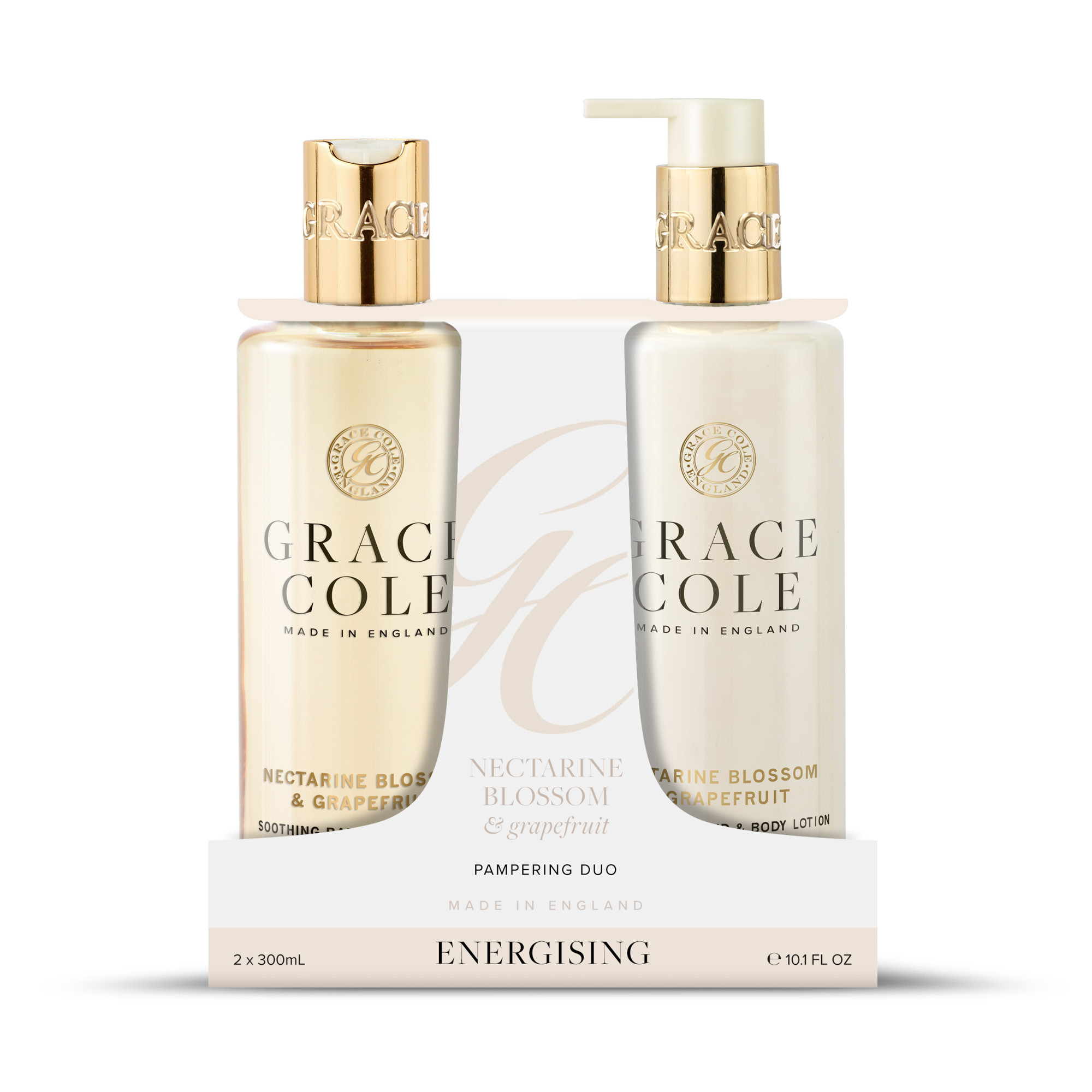 Набір для тіла Nectarine Blossom & Grapefruit Duo Grace Cole, (300мл/300мл)