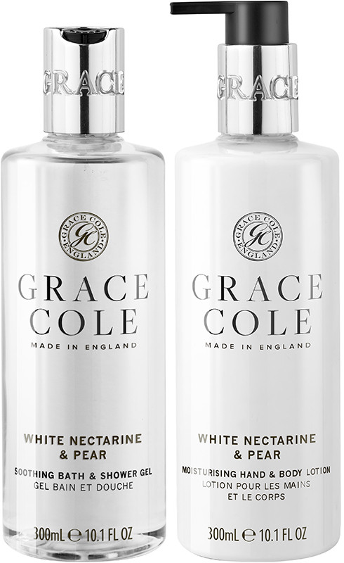 Набір для тіла White Nectarine & Pear Duo Grace Cole, (300мл/300мл)  Фото 2 
