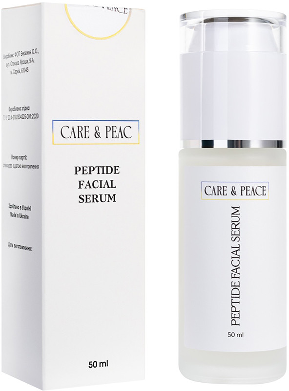 Сироватка для обличчя з пептидами Peptide Facial Serum Care&Peace 50 мл на beauty-prof.com Фото 2 Сироватка для обличчя з пептидами Peptide Facial Serum Care&Peace 50 мл Фото 2