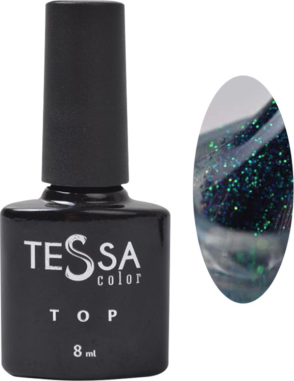 Топ для гель-лаку з шиммером Shine Tessa, 8 мл