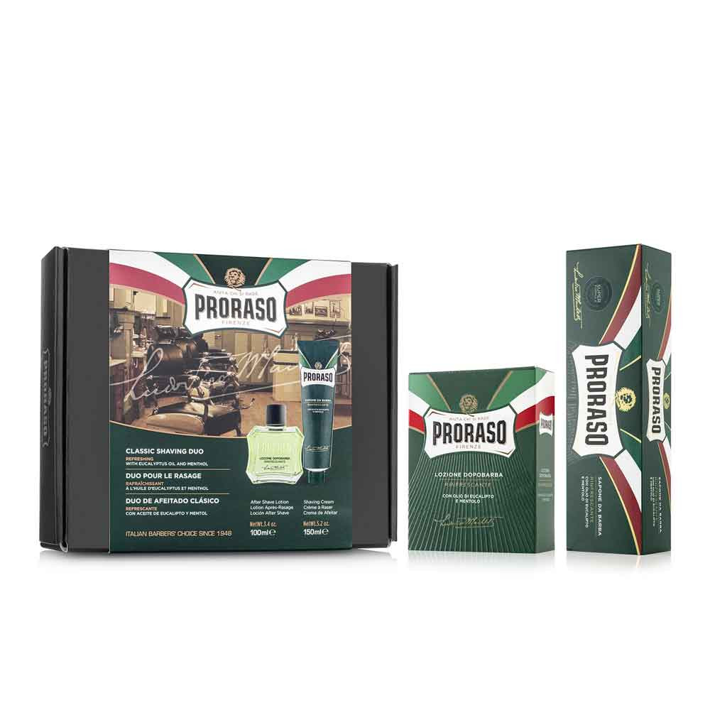Набір для гоління Duo Pack Tube Lotion Refreshing Proraso, 100х150 мл на beauty-prof.com Набір для гоління Duo Pack Tube Lotion Refreshing Proraso, 100х150 мл